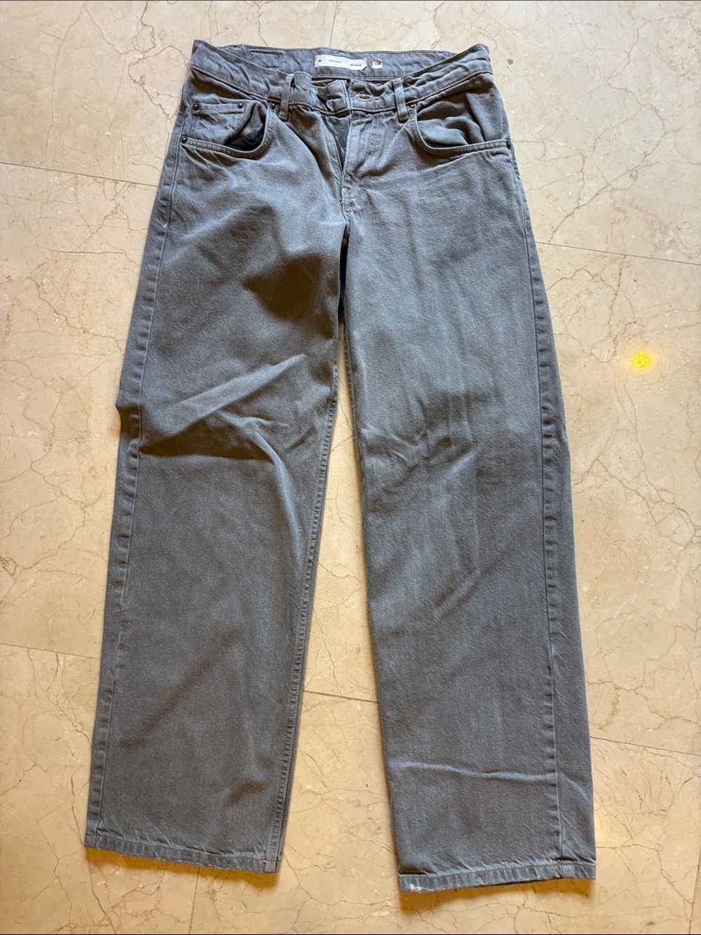 Women's Wide Leg Jeans - Slate Gray